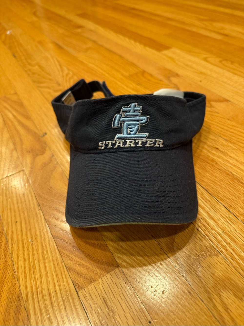 STARTER Black Visor with Blue Embroidered Logo